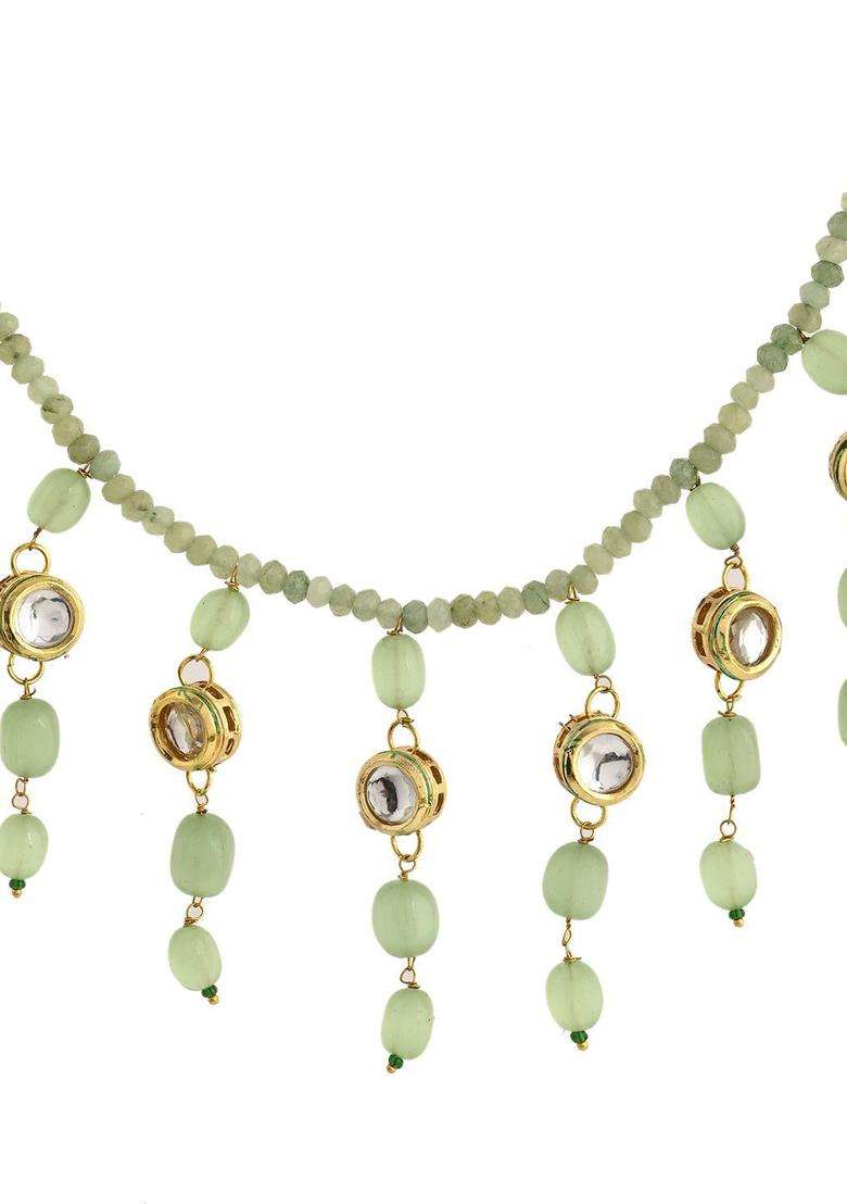 Gold-Plated Kundan Studded Jewellery Set for Women | Traditional Temple Jewellery for Wedding & Festive Wear | Gift for Her - Indya