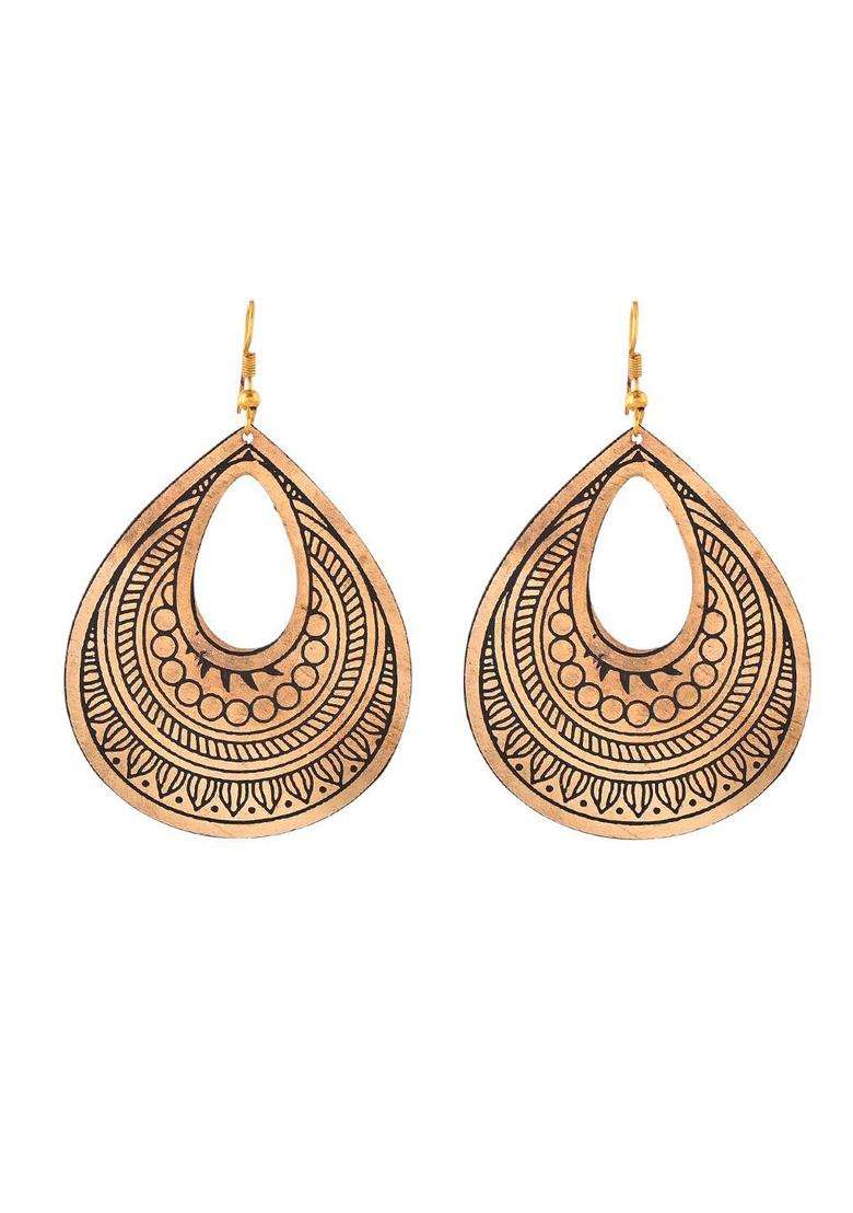 Rhodium-Plated Rhoium Plated Classic Drop Earrings for Women | Traditional Temple Jewellery for Wedding & Festive Wear | Gift for Her - Indya