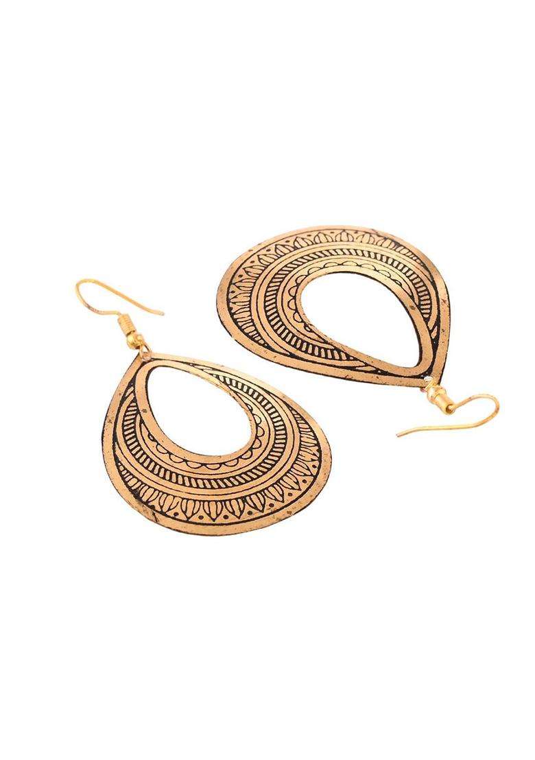 Rhodium Plated Classic Drop Earrings for Women | Traditional Temple Jewellery for Wedding & Festive Wear | Gift for Her - Indya