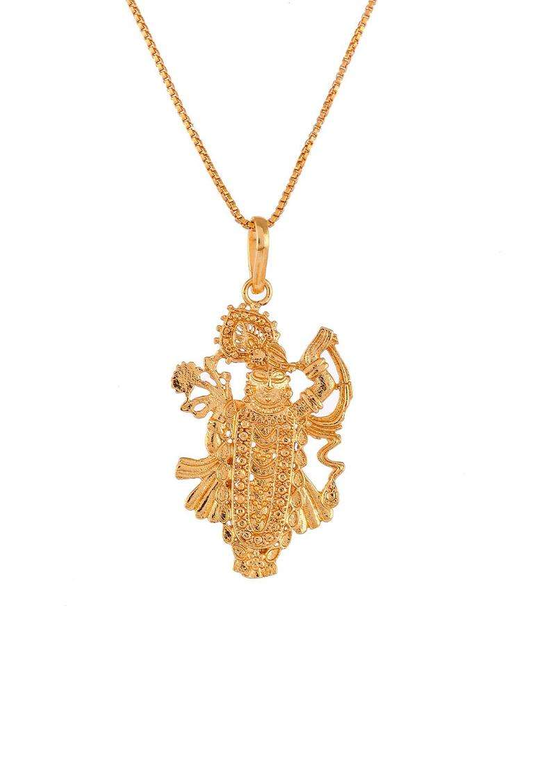 Gold-Plated Temple Necklace for Women | Stylish Party & Everyday Wear | Gift for Her - Indya