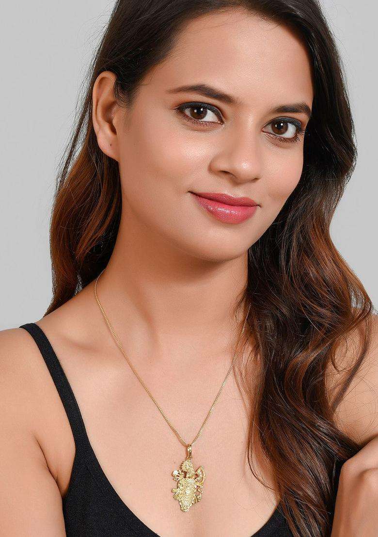 Gold-Plated Temple Necklace for Women | Stylish Party & Everyday Wear | Gift for Her - Indya