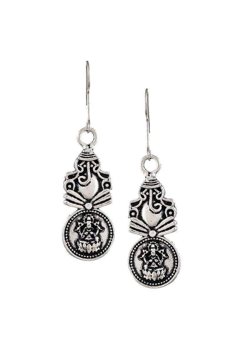 Oxidized Silver-Plated Temple Jewellery Set for Women | Traditional Temple Jewellery for Wedding & Festive Wear | Gift for Her - Indya