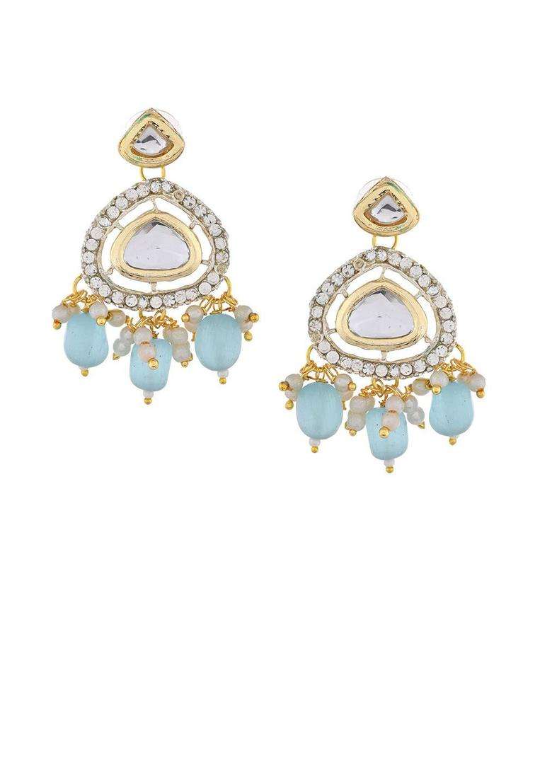 Gold-Plated Kundan-Studded & Beaded Jewellery Set for Women | Traditional Temple Jewellery for Wedding & Festive Wear | Gift for Her - Indya