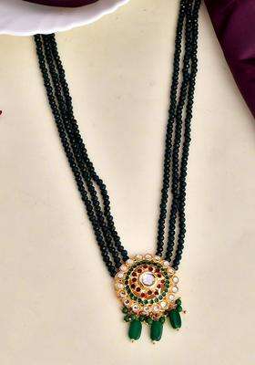 Gold-Plated Brass Layered Necklace with Kundan for Women | Traditional Temple Jewellery for Wedding & Festive Wear | Gift for Her