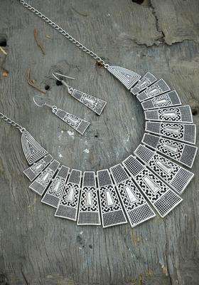 Oxidised Silver-Plated Trendy Temple Jewelry for for Women | Traditional Temple Jewellery for Wedding & Festive Wear | Gift for Her