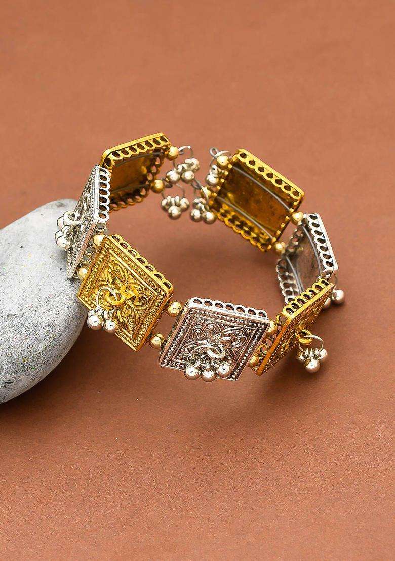 Gold-Toned Bracelet for Women | Traditional Temple Jewellery for Wedding & Festive Wear | Gift for Her - Indya