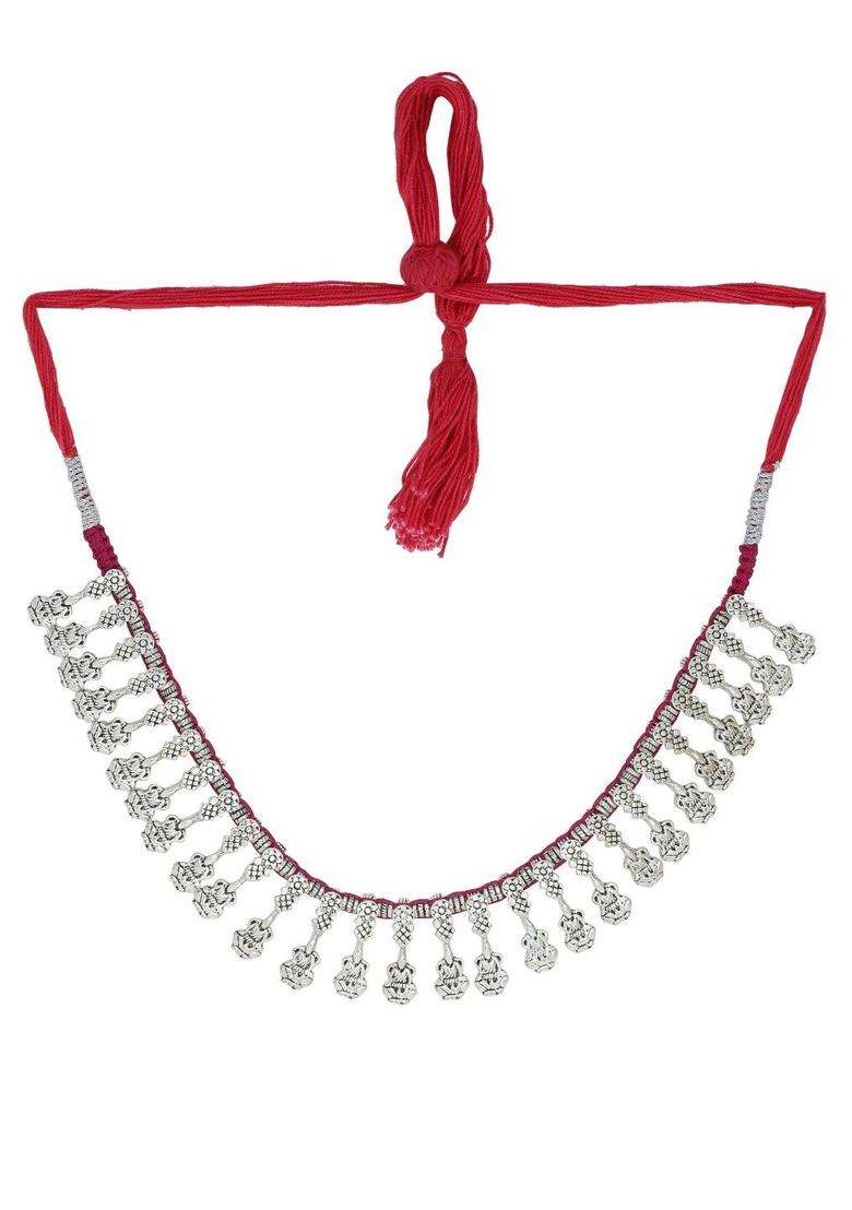 Silver-Plated Temple Necklaces for Women | Traditional Temple Jewellery for Wedding & Festive Wear | Gift for Her - Indya