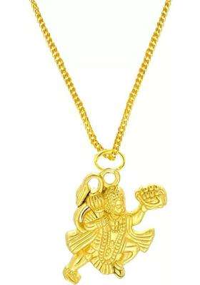 Gold-Plated Quirky Pendants with Chains for Men & Women | Traditional Temple Jewellery for Wedding & Festive Wear | Festive Gift