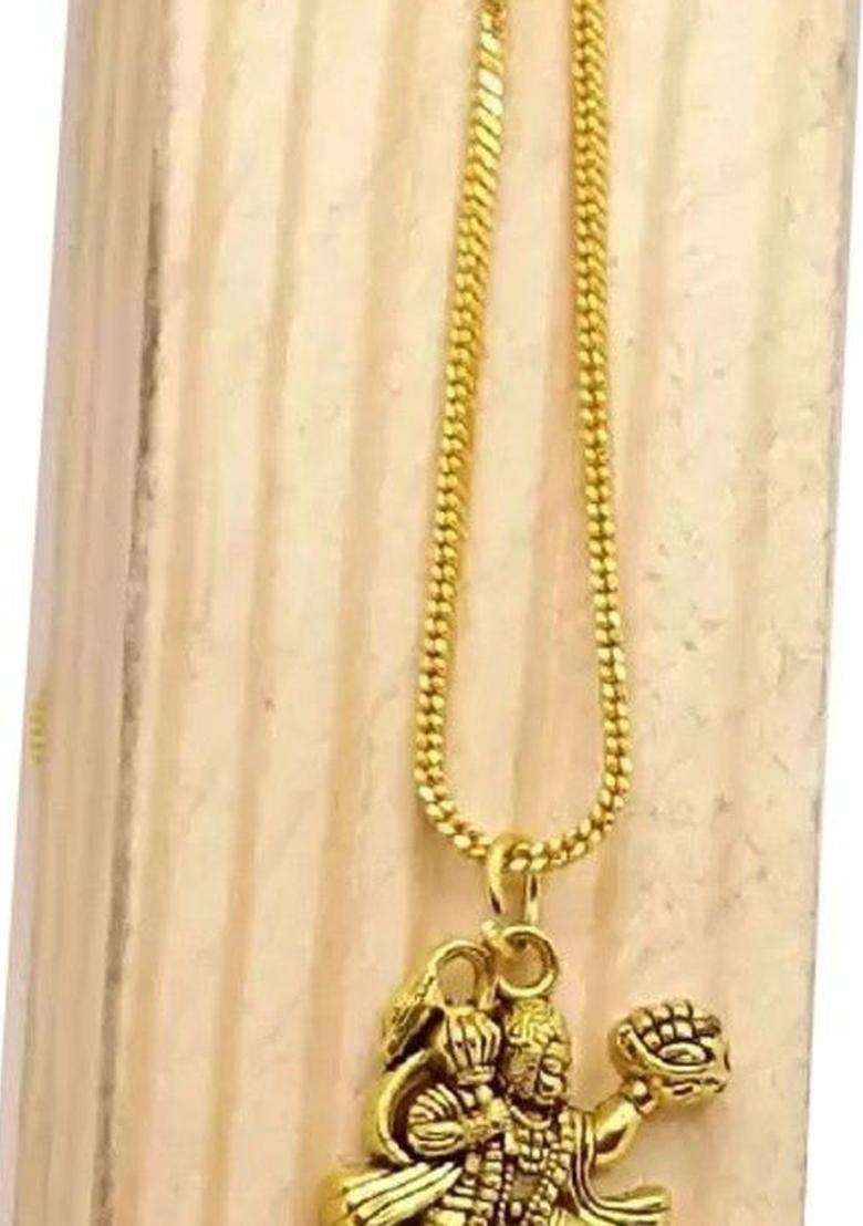 Gold-Plated Quirky Pendants with Chains for Men & Women | Traditional Temple Jewellery for Wedding & Festive Wear | Festive Gift - Indya