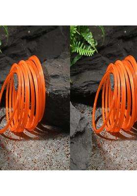 Orange Bangle for Women | Traditional Temple Jewellery for Wedding & Festive Wear | Gift for Her