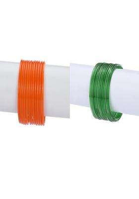 Orange Bangle for Women | Traditional Temple Jewellery for Wedding & Festive Wear | Gift for Her