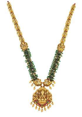 Brass Gold-Plated Temple Necklace for Women | Traditional Temple Jewellery for Wedding & Festive Wear | Gift for Her