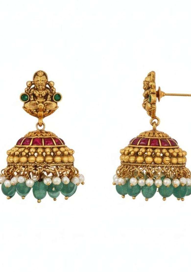 Brass Gold-Plated Temple Necklace for Women | Traditional Temple Jewellery for Wedding & Festive Wear | Gift for Her - Indya