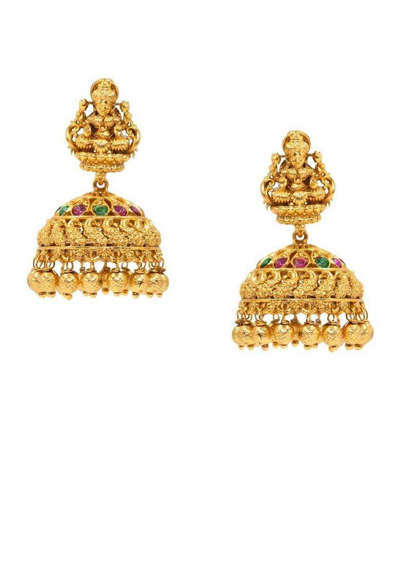Brass Gold-Plated Temple Necklace for Women | Traditional Temple Jewellery for Wedding & Festive Wear | Gift for Her - Indya