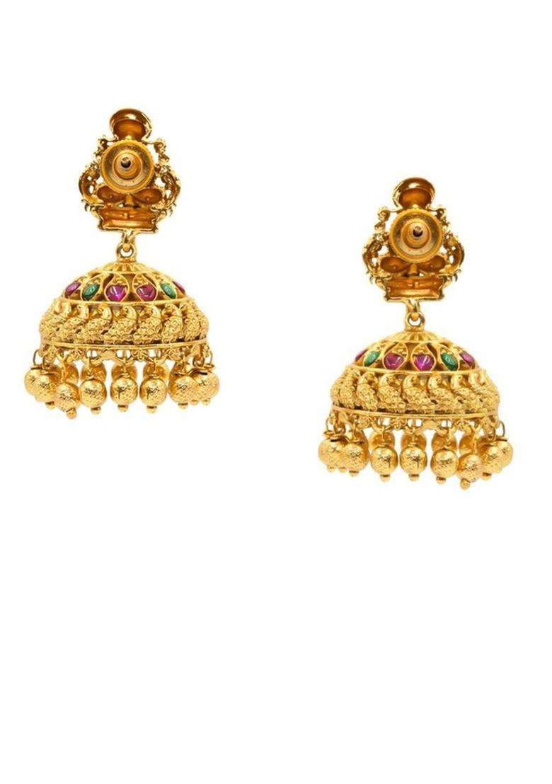 Brass Gold-Plated Temple Necklace for Women | Traditional Temple Jewellery for Wedding & Festive Wear | Gift for Her - Indya