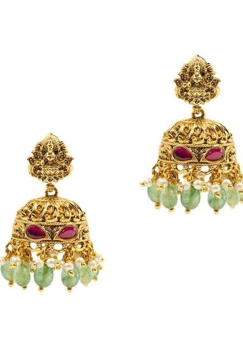 Brass Gold-Plated Temple Necklace for Women | Traditional Temple Jewellery for Wedding & Festive Wear | Gift for Her - Indya