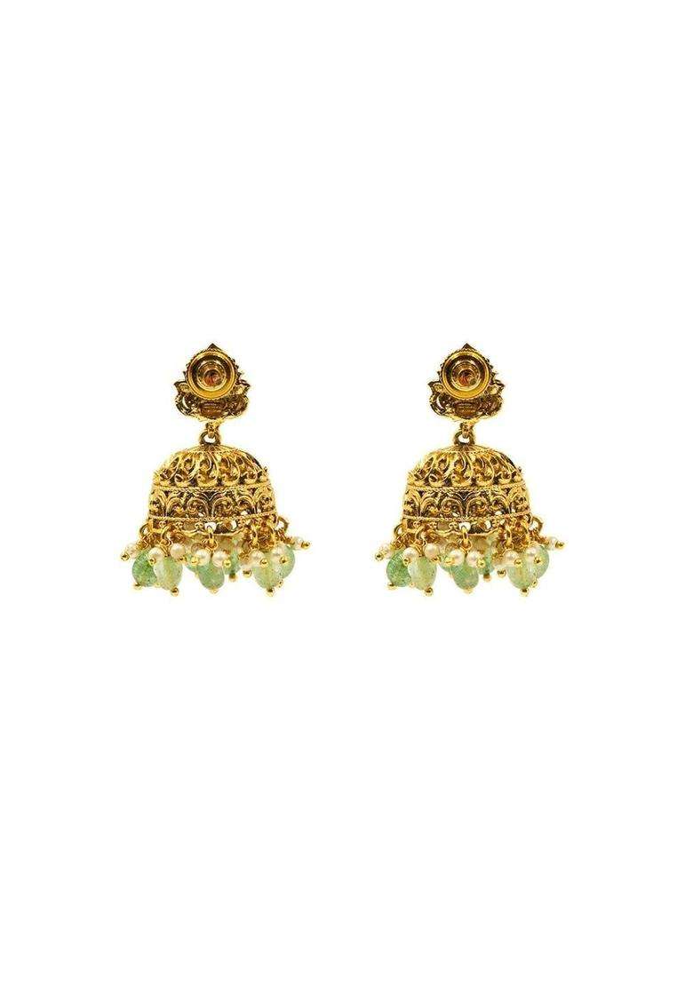 Brass Gold-Plated Temple Necklace for Women | Traditional Temple Jewellery for Wedding & Festive Wear | Gift for Her - Indya
