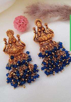 Gold-Plated Contemporary Drop Earrings for Women | Traditional Temple Jewellery for Wedding & Festive Wear | Gift for Her