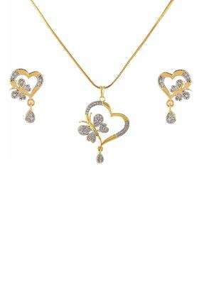 Gold-Plated Artificial Stones Studded Jewellery Set for Women | Traditional Temple Jewellery for Wedding & Festive Wear | Gift for Her