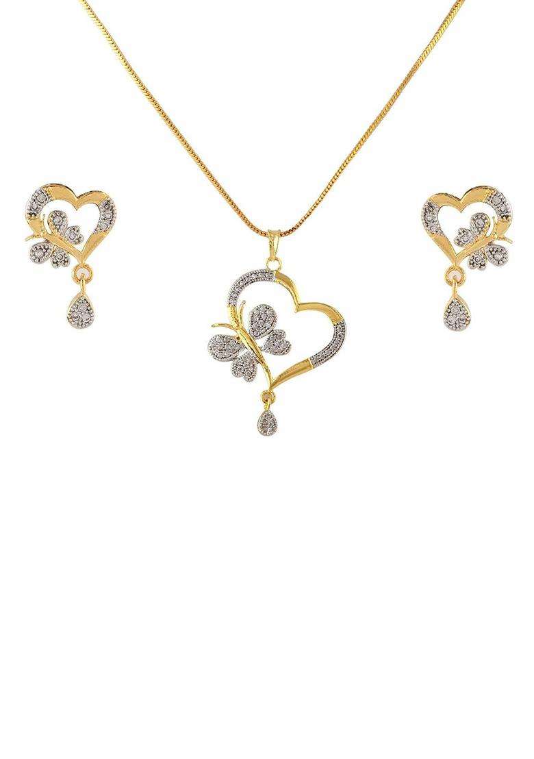 Gold-Plated Artificial Stones Studded Jewellery Set for Women | Traditional Temple Jewellery for Wedding & Festive Wear | Gift for Her - Indya