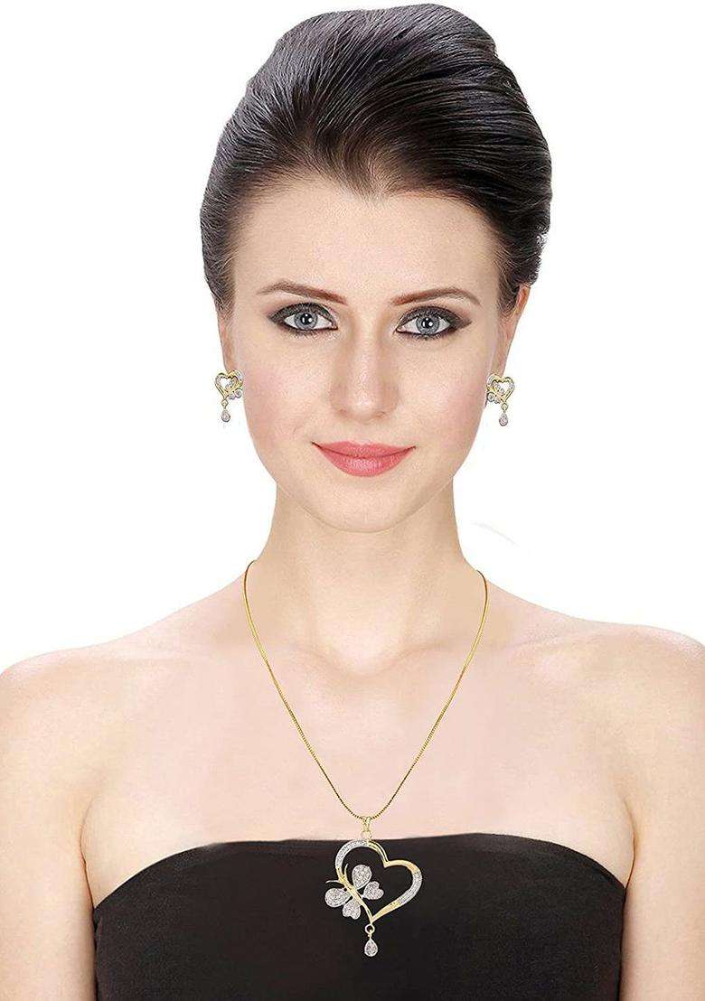 Gold-Plated Artificial Stones Studded Jewellery Set for Women | Traditional Temple Jewellery for Wedding & Festive Wear | Gift for Her - Indya