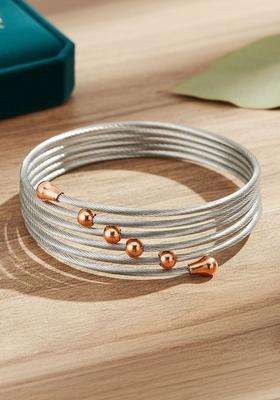 American Diamond Temple Silver-Plated Multistrand Bracelet for Women | Stylish Party & Everyday Wear | Gift for Her
