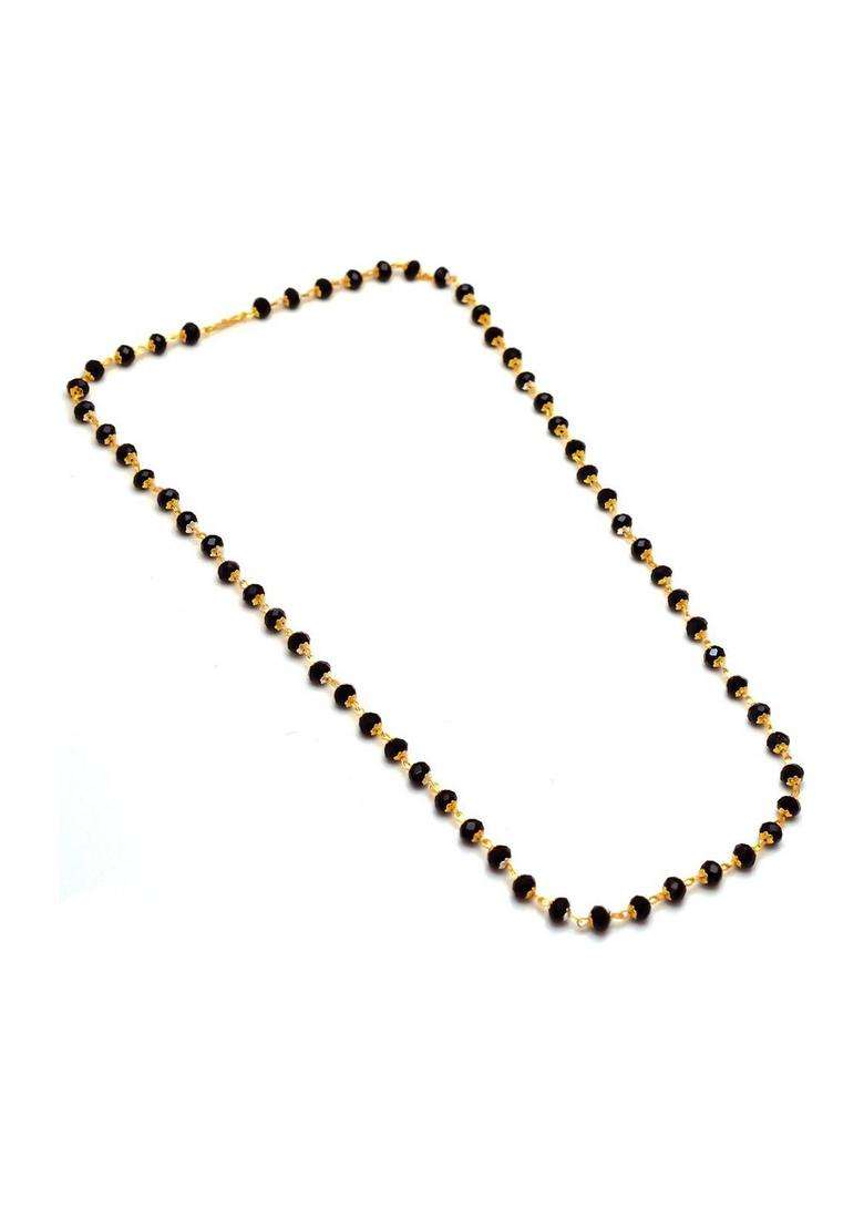 Gold-Plated Crystal Temple Chain for Women | Traditional Temple Jewellery for Wedding & Festive Wear | Gift for Her - Indya