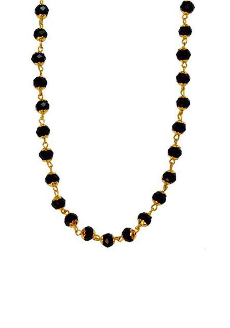 Gold-Plated Crystal Temple Chain for Women | Traditional Temple Jewellery for Wedding & Festive Wear | Gift for Her - Indya