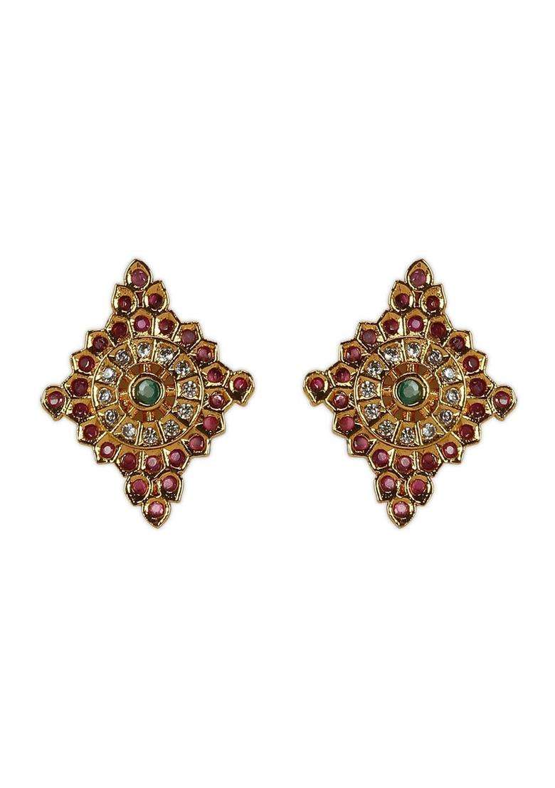 Gold-Plated Temple Necklace and Earrings for Women | Traditional Temple Jewellery for Wedding & Festive Wear | Gift for Her - Indya