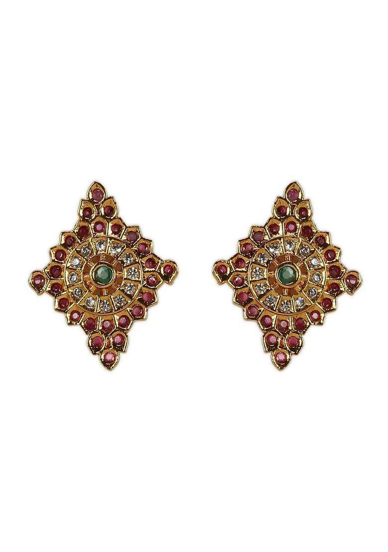 Regular Gold-Plated Temple Necklace and Earrings for Women | Traditional Temple Jewellery for Wedding & Festive Wear | Gift for Her - Indya