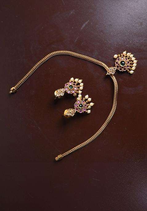 Temple Pendant and Earrings for Women | Traditional Temple Jewellery for Wedding & Festive Wear | Gift for Her