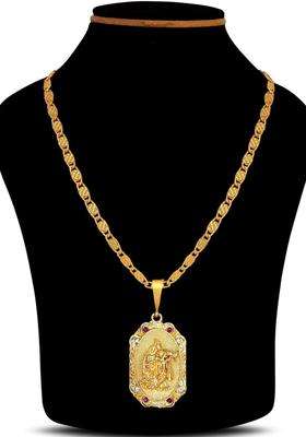 Brass Gold-Plated Temple Necklace for Women | Traditional Temple Jewellery for Wedding & Festive Wear | Gift for Her