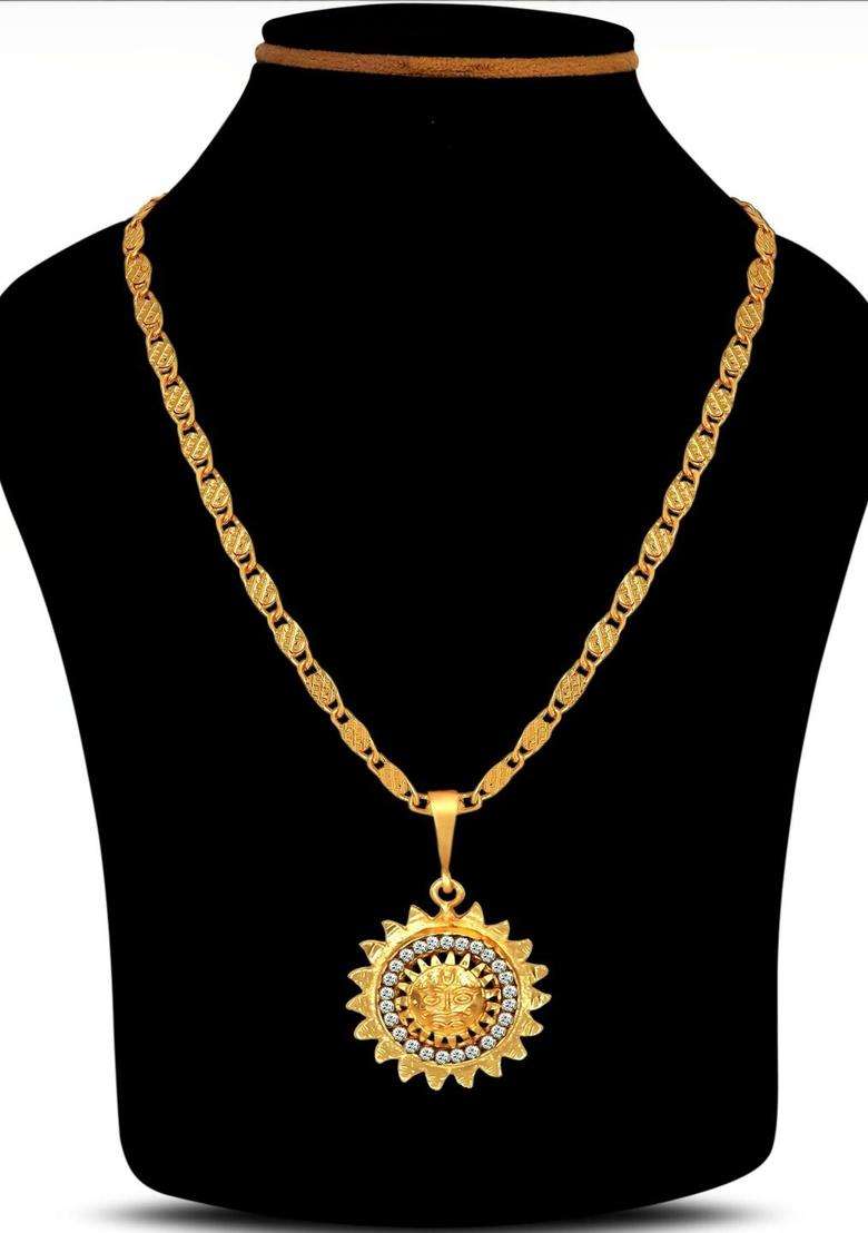Brass Gold-Plated Temple Necklace for Women | Traditional Temple Jewellery for Wedding & Festive Wear | Gift for Her - Indya
