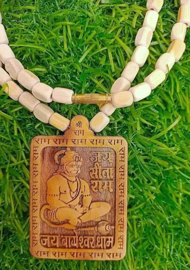 Silver Temple Necklace for Men | Fusion Party & Festive Wear | Gift for Him - Indya