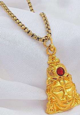 Gold-Plated Quirky Pendants with Chains for Men & Women | Traditional Temple Jewellery for Wedding & Festive Wear | Festive Gift