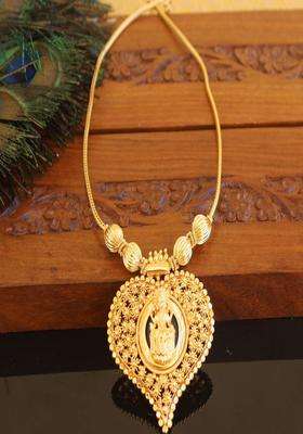 Copper Gold-Plated Temple Necklace with Agate Stone for Women | Traditional Temple Jewellery for Wedding & Festive Wear | Gift for Her