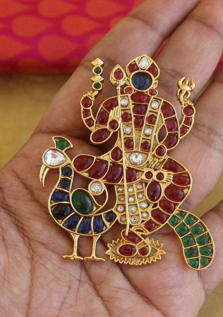 Gold-Plated Pendants for Women | Traditional Temple Jewellery for Wedding & Festive Wear | Gift for Her - Indya