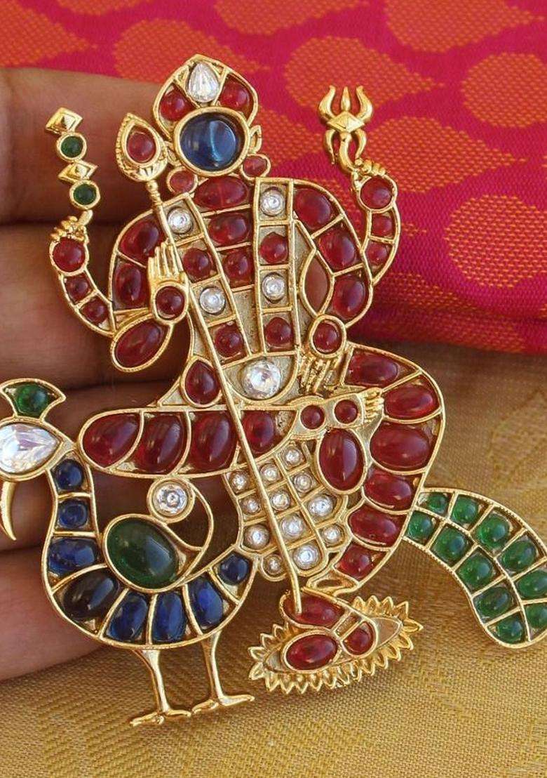Gold-Plated Pendants for Women | Traditional Temple Jewellery for Wedding & Festive Wear | Gift for Her - Indya