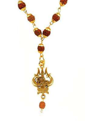 Gold-Plated Geometric Pendants with Chains for Men & Women | Traditional Temple Jewellery for Wedding & Festive Wear | Festive Gift
