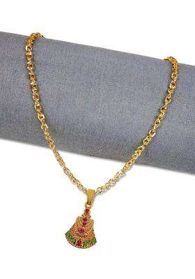 Gold-Plated Geometric Pendants with Chains for Men & Women | Traditional Temple Jewellery for Wedding & Festive Wear | Festive Gift