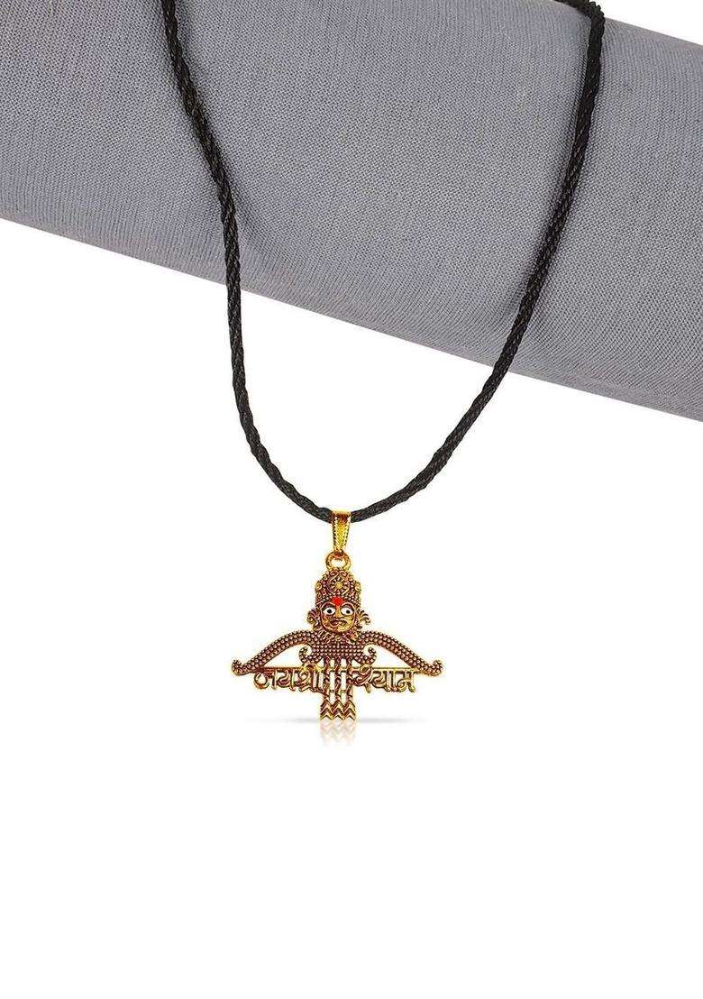 Gold-Plated Quirky Pendants with Chains for Men & Women | Traditional Temple Jewellery for Wedding & Festive Wear | Festive Gift - Indya