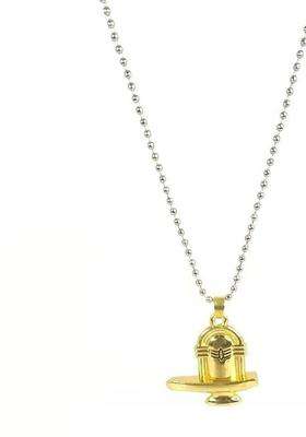Gold-Plated Geometric Pendants with Chains for Men & Women | Traditional Temple Jewellery for Wedding & Festive Wear | Festive Gift