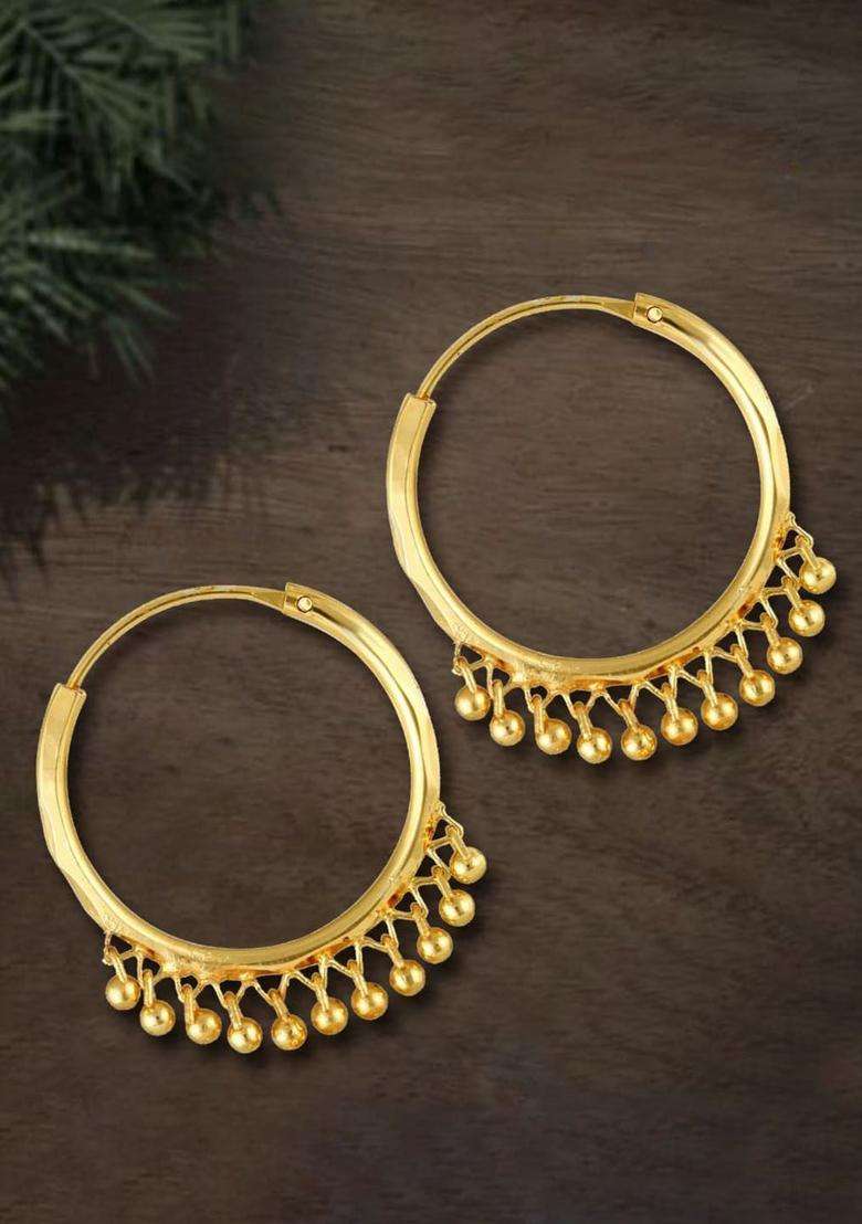 Gold-Plated Chandbalis Earrings for Women | Stylish Party & Everyday Wear | Gift for Her - Indya