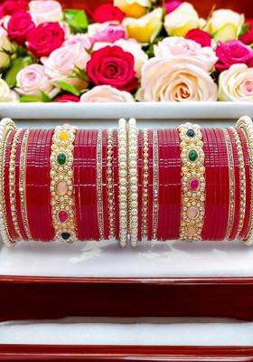 Gold-Plated Set of 42 Bangles for Women | Traditional Temple Jewellery for Wedding & Festive Wear | Gift for Her