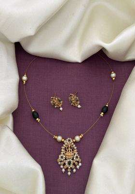 Gold-Plated Temple Necklace and Earrings for Women | Traditional Temple Jewellery for Wedding & Festive Wear | Gift for Her