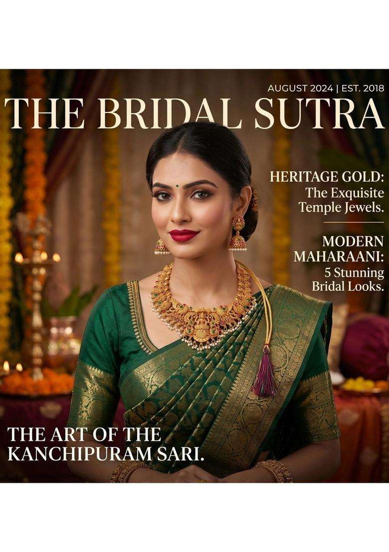 Gold-Plated Temple Beaded Necklace and Earrings for Women | Traditional Temple Jewellery for Wedding & Festive Wear | Gift for Her - Indya