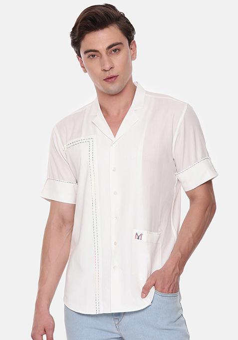 White Short Sleeve Shirt For Men