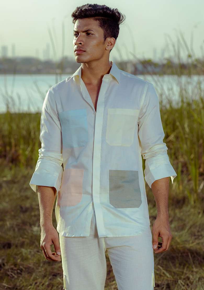 Multicolour Printed Pasta Shirt For Men - Indya