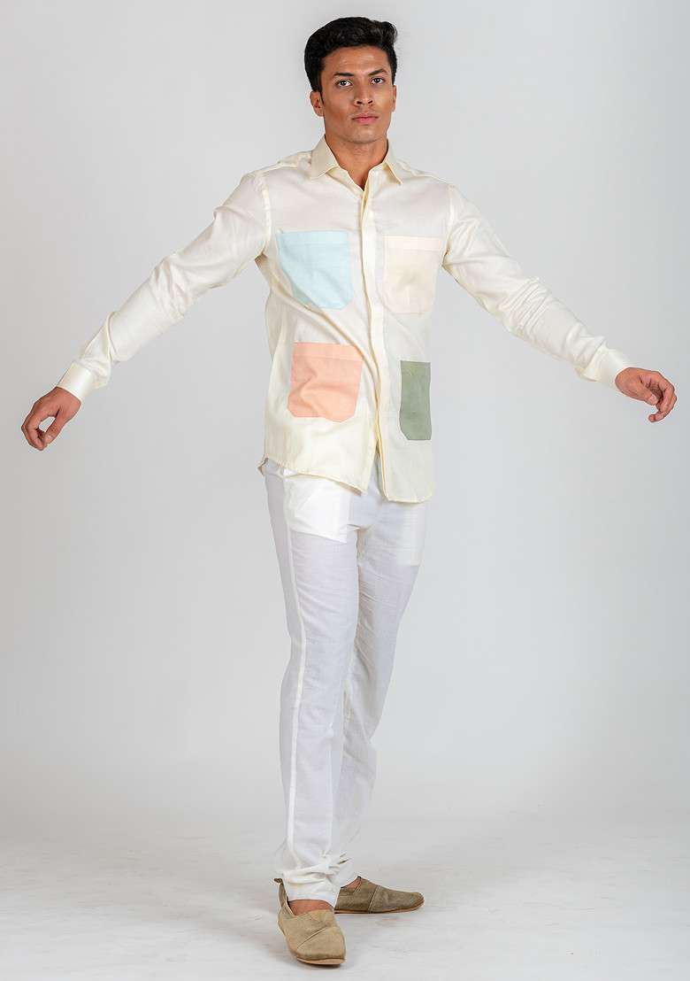 Multicolour Printed Pasta Shirt For Men - Indya