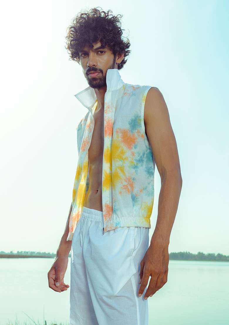 Multicolour Printed Summer Storm Shirt For Men - Indya
